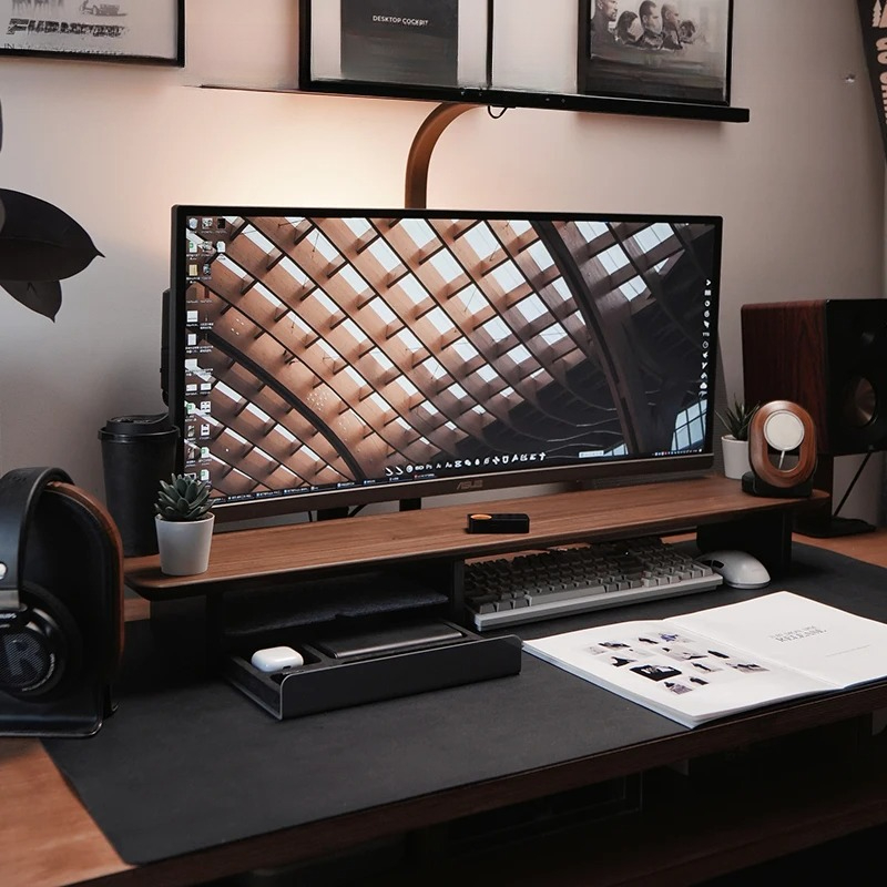 Premium Monitor Stand with Dra - Desk Setup Workspace recensie en prijs