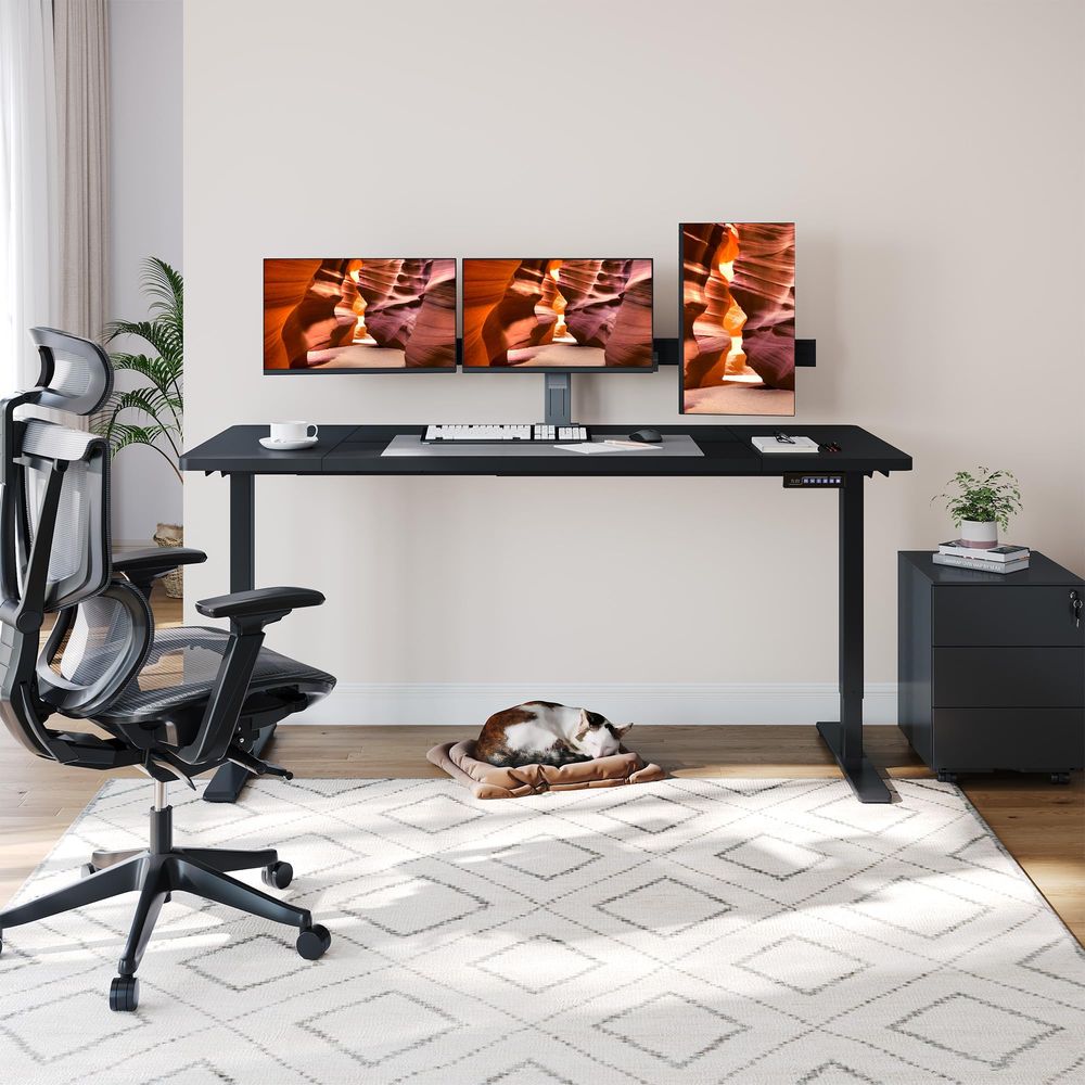 71 x 30 inch Electric Standing - L Shaped Desk Setup recensie en prijs