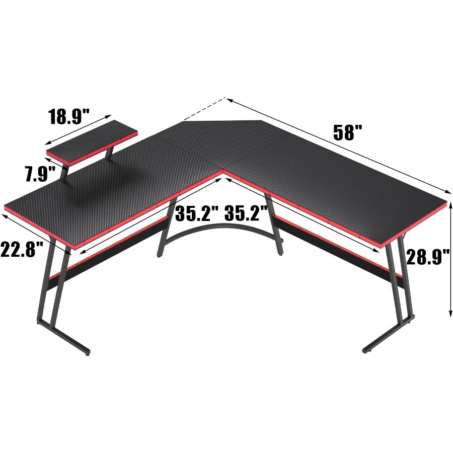 L Shaped Gaming Desk with Larg - L Shaped Desk Setup recensie en prijs