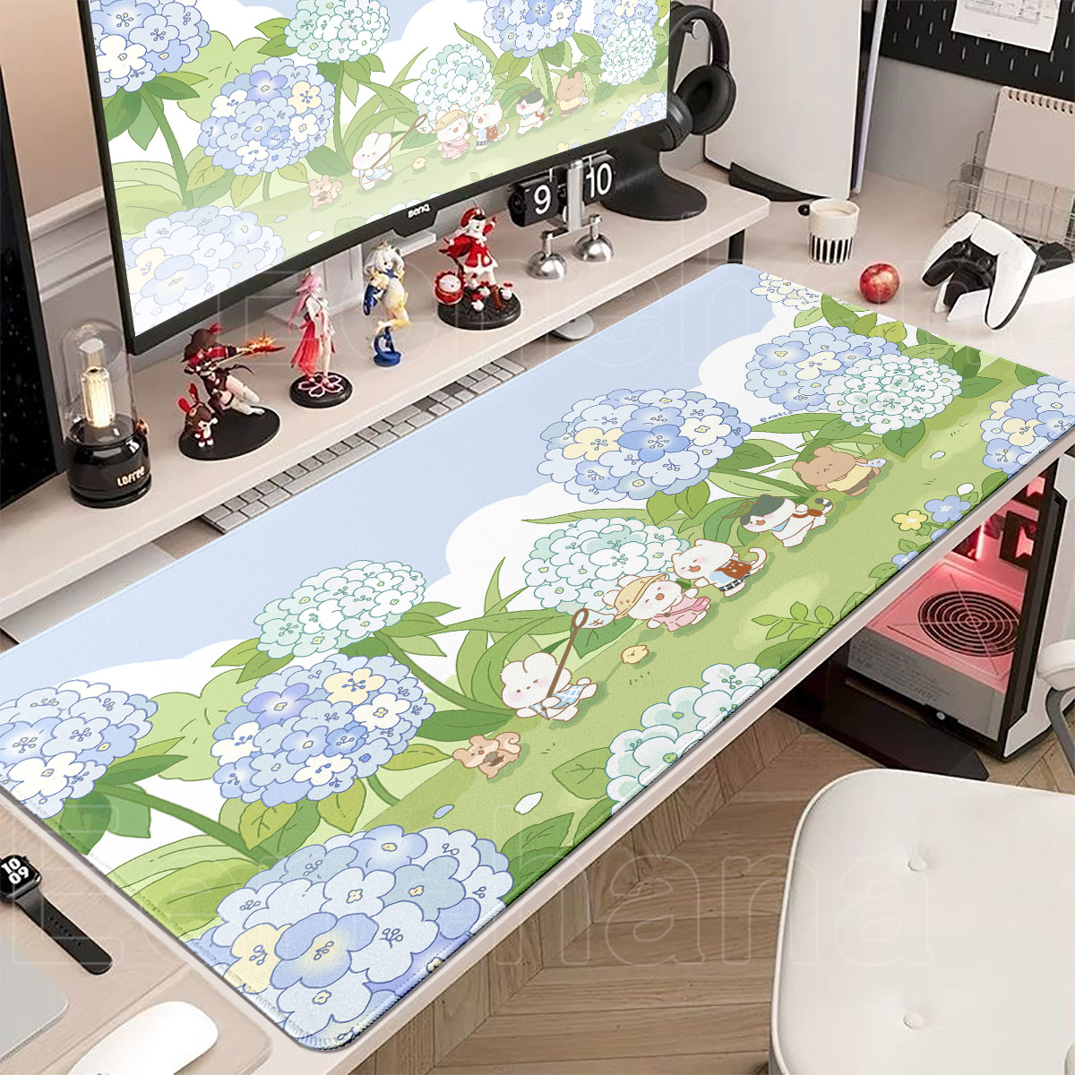 Spring Cute Rabbit Mouse Pad L - Desk Setup Pink recensie en prijs