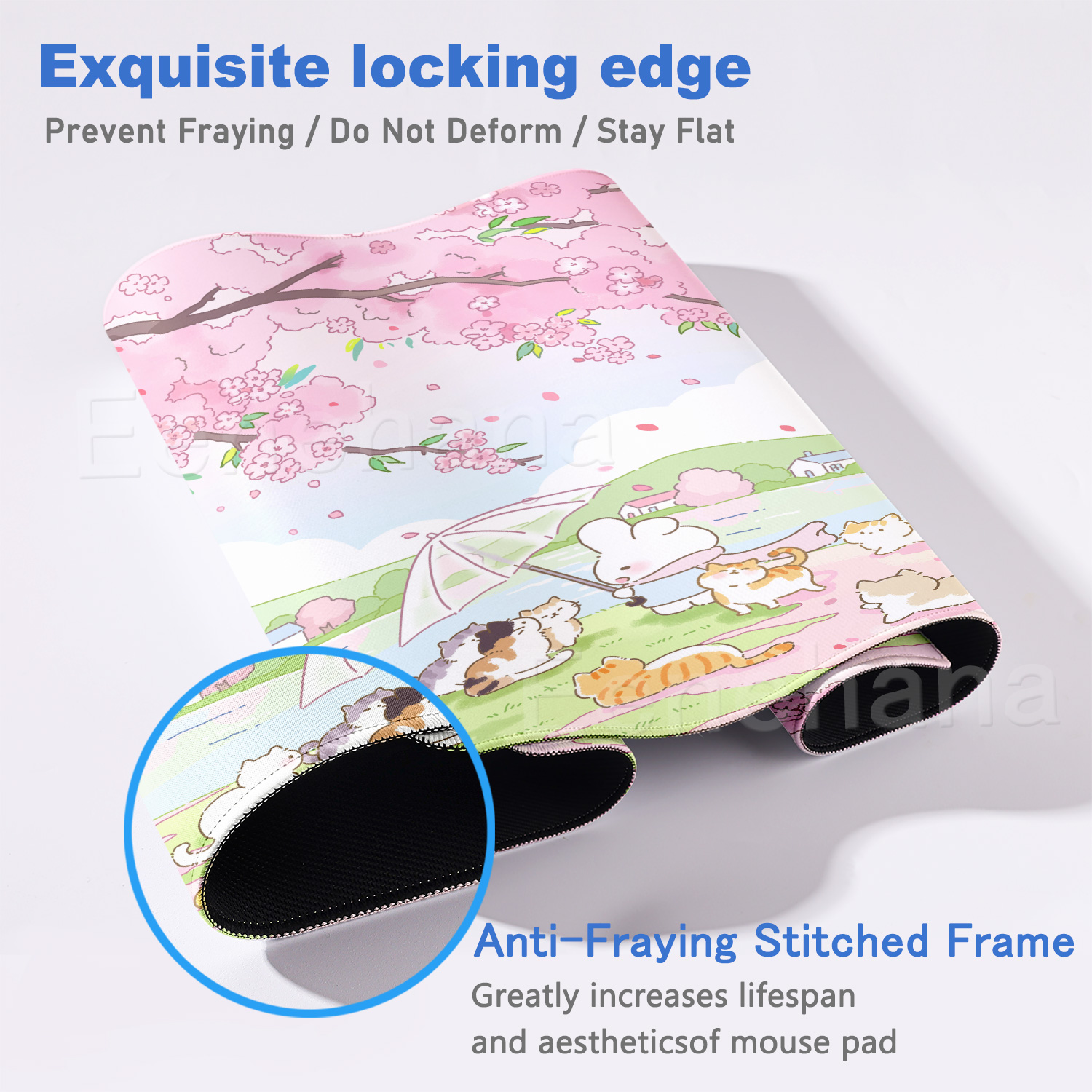 Spring Cute Rabbit Mouse Pad L - Desk Setup Pink recensie en prijs
