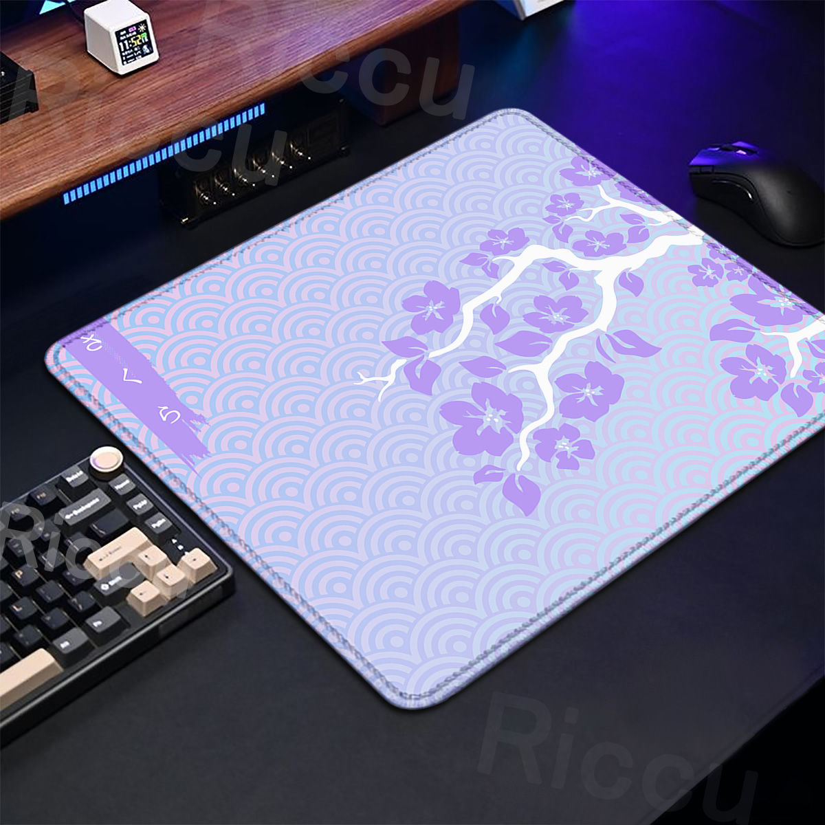 Purple Sakura Table Pad Gaming - Korean Desk Setup recensie en prijs