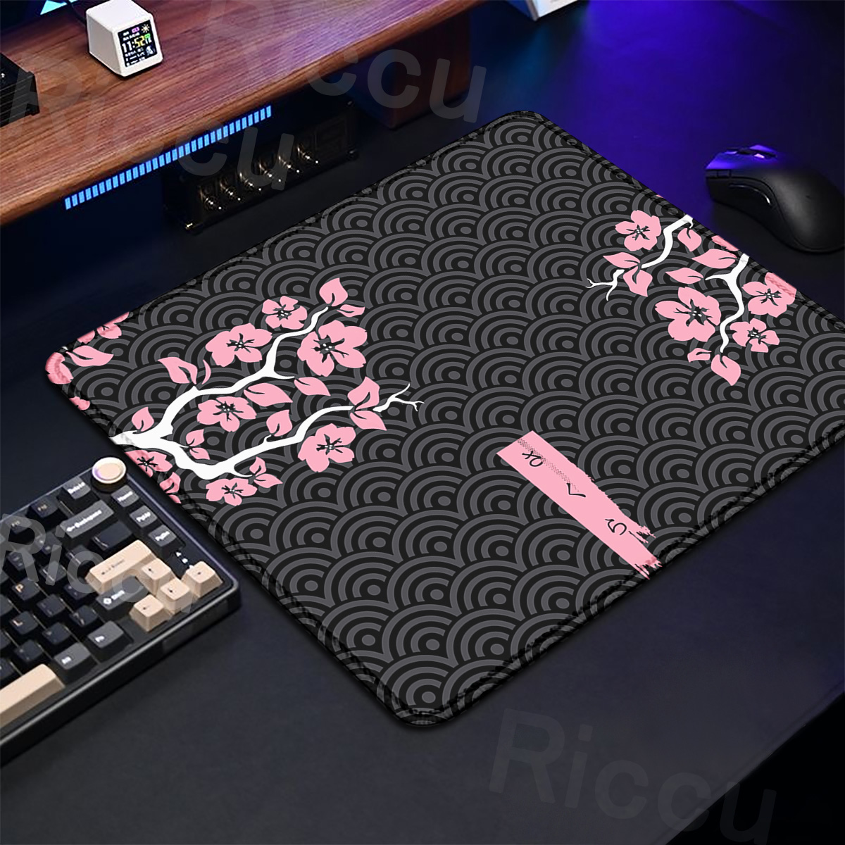 Purple Sakura Table Pad Gaming - Korean Desk Setup recensie en prijs