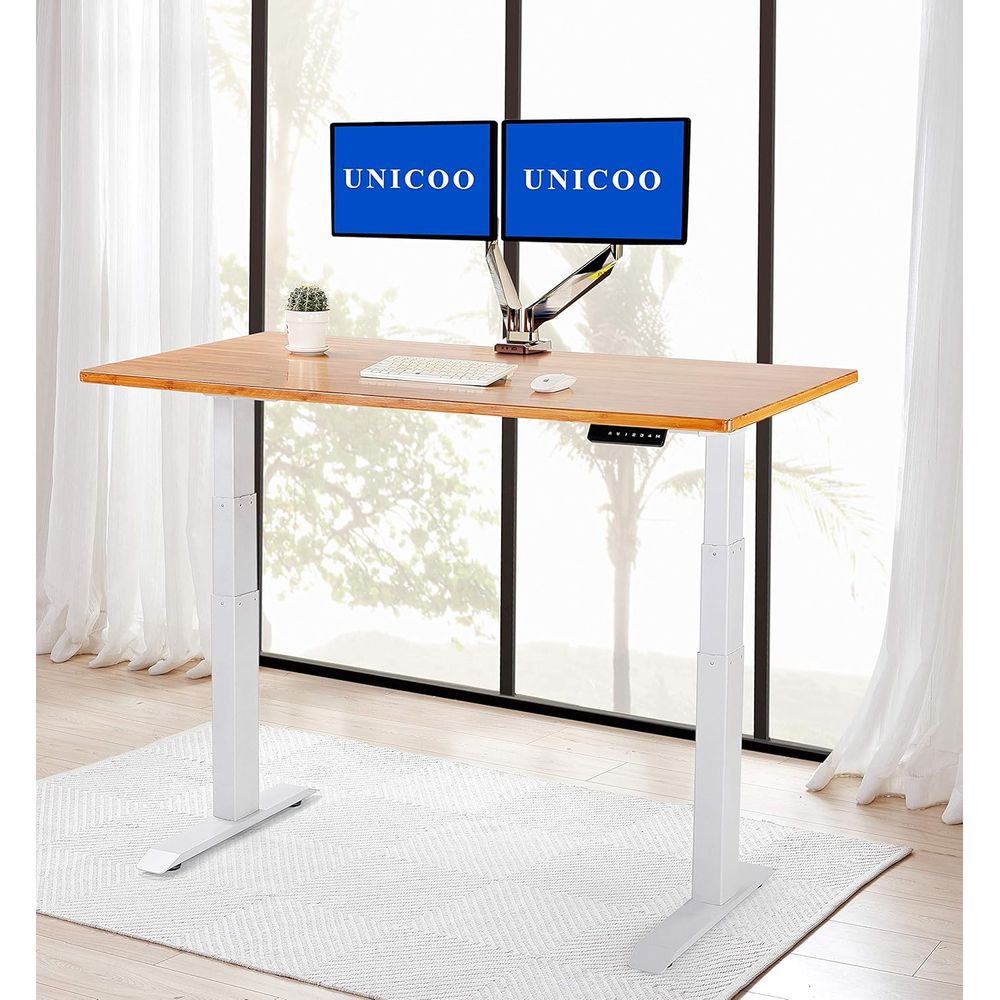 Electric Dual Motor Stand Up D - L Shaped Desk Setup recensie en prijs