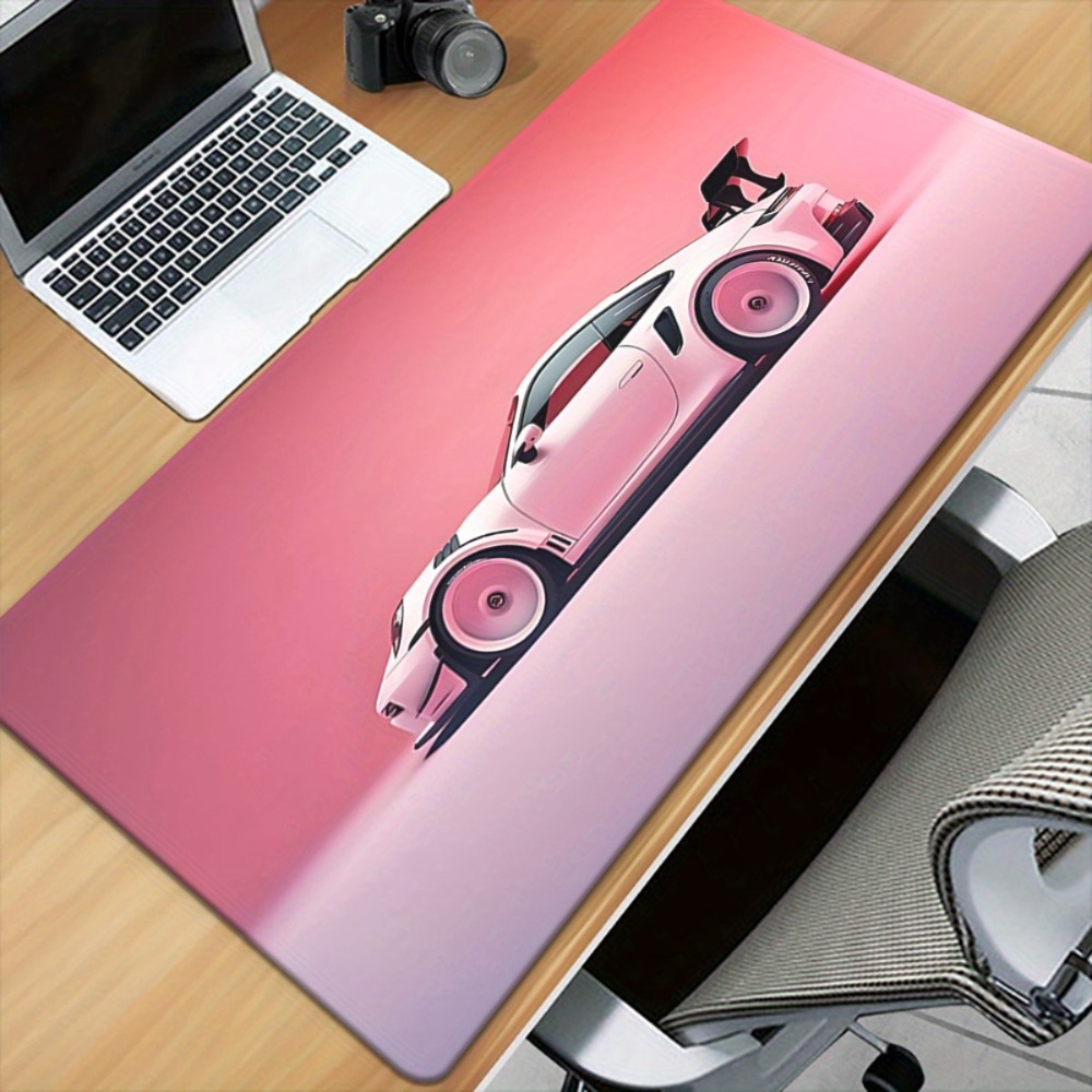 Pink Sports Car Illustration X - Desk Setup Workspace recensie en prijs