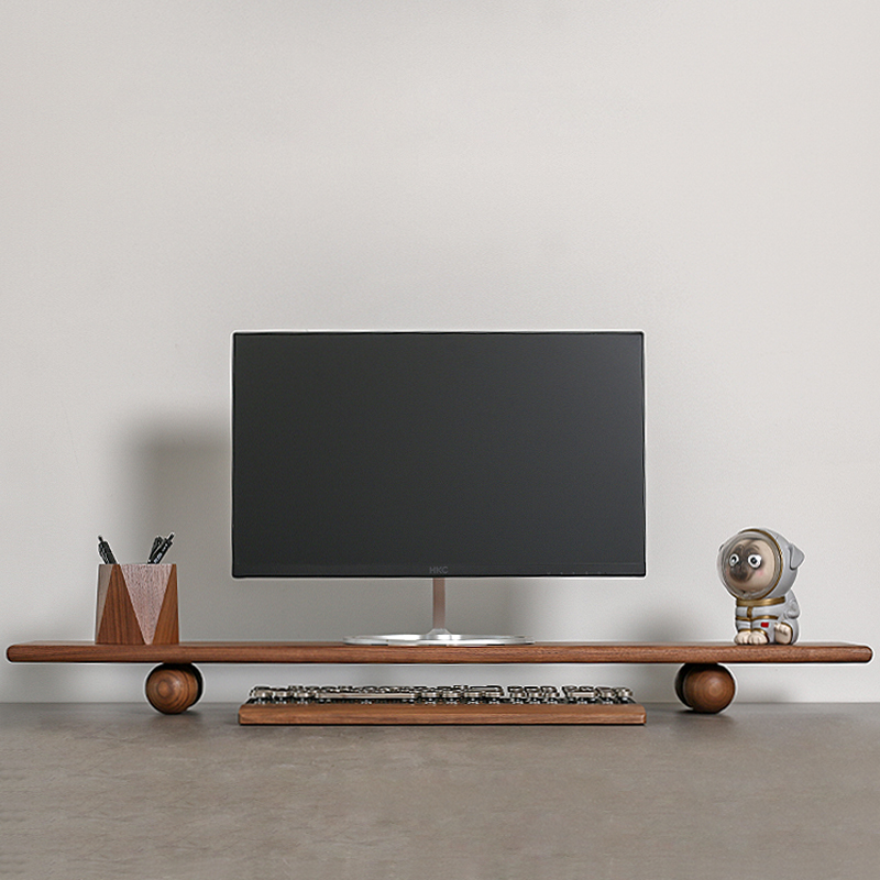 Solid Wood Monitor Riser Lapto - Desk Setup With Laptop And Monitor recensie en prijs