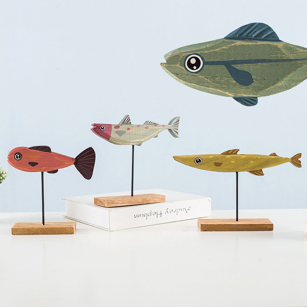 Exquisite Wooden Fish Statue C - Desk Setup Wood recensie en prijs