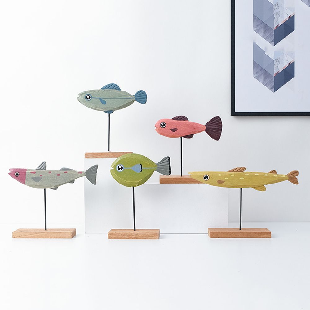 Exquisite Wooden Fish Statue C - Desk Setup Wood recensie en prijs