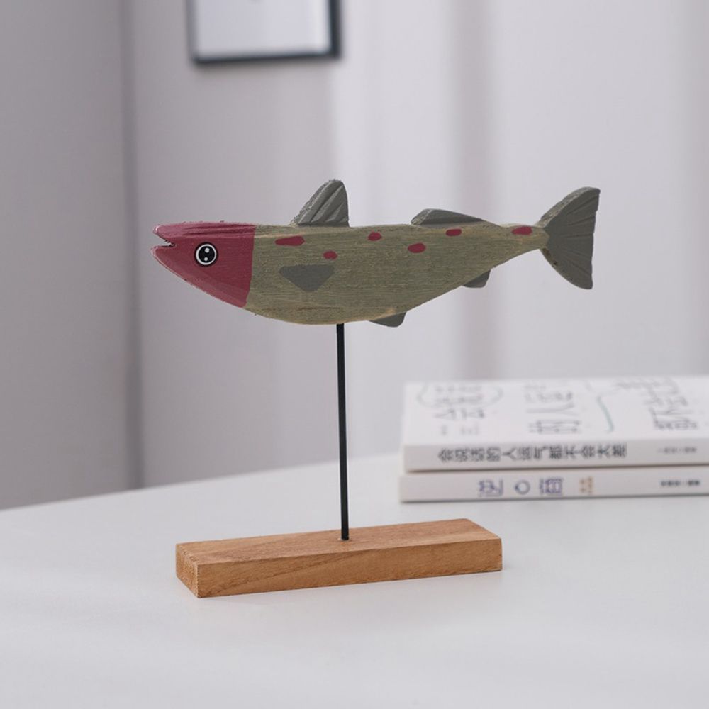 Exquisite Wooden Fish Statue C - Desk Setup Wood recensie en prijs