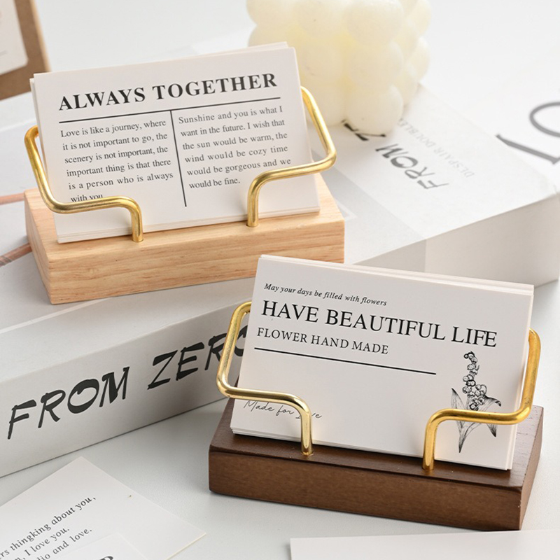 Wooden Business Card Holder Me - Desk Setup Wood recensie en prijs