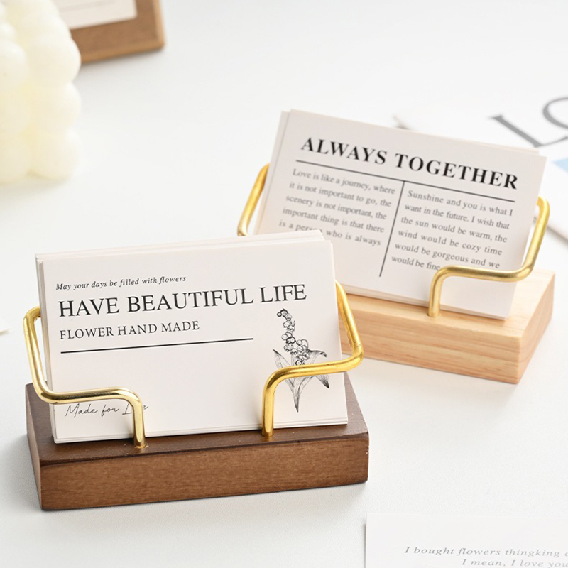 Wooden Business Card Holder Me - Desk Setup Wood recensie en prijs