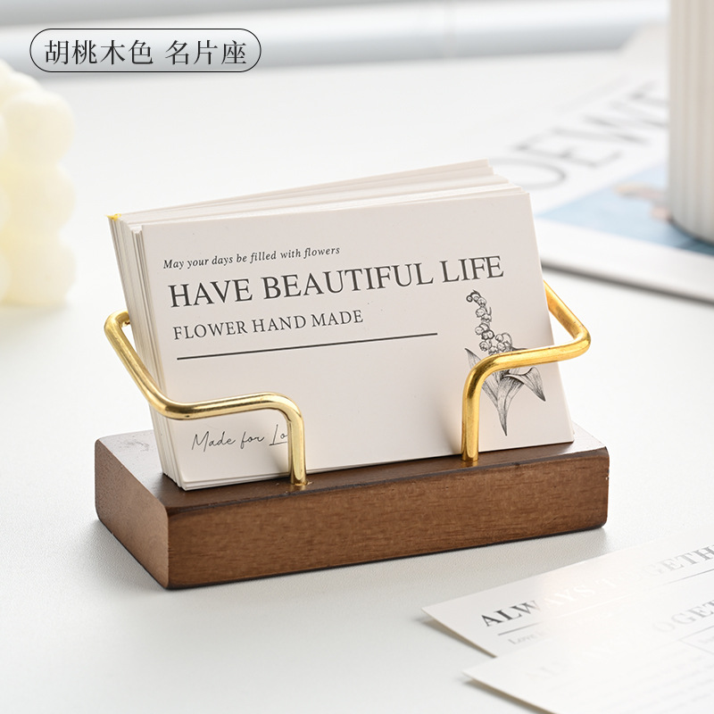 Wooden Business Card Holder Me - Desk Setup Wood recensie en prijs