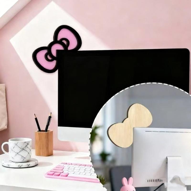 New 1/2Pcs Wooden Bowknot PC A - Desk Setup Wood recensie en prijs