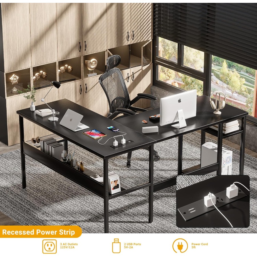 Reversible L Shaped Desk with  - Desk Setup Corner recensie en prijs
