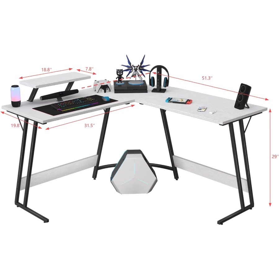 L Shaped Gaming Desk with Larg - Desk Setup Corner recensie en prijs