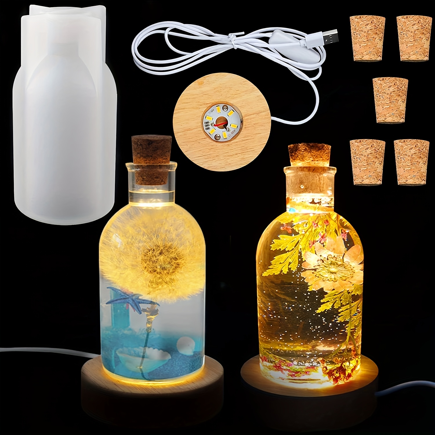 Drift Bottle Light Resin Mold  - Desk Setup Wood recensie en prijs