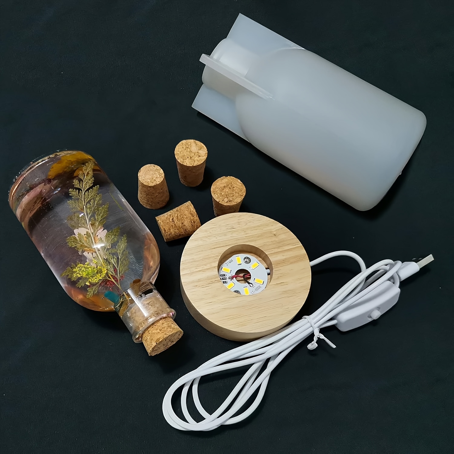 Drift Bottle Light Resin Mold  - Desk Setup Wood recensie en prijs