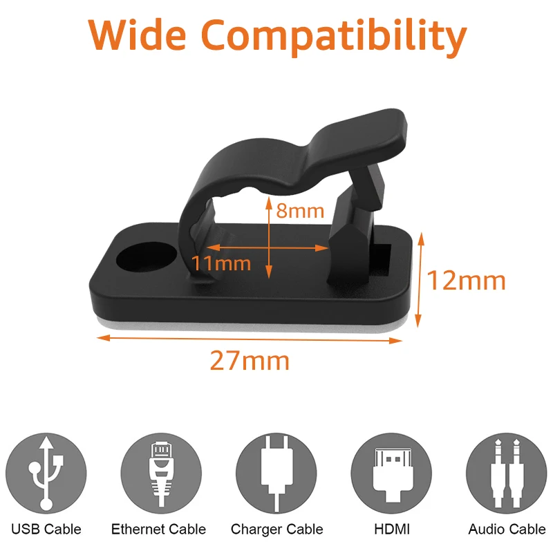 10/50PCS Cable Organizer Clips - Desk Setup Cable Management recensie en prijs