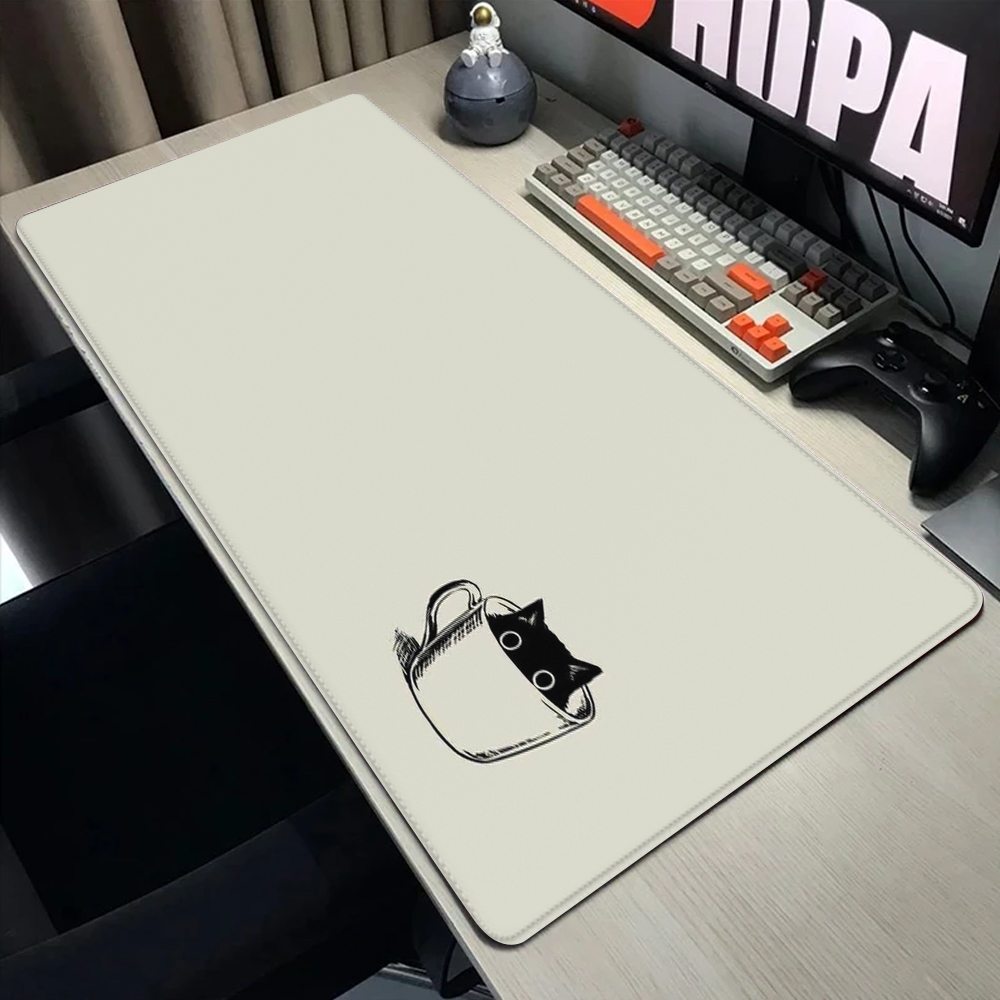 Funny black cat Mouse Pads Cut - Desk Setup Pink recensie en prijs