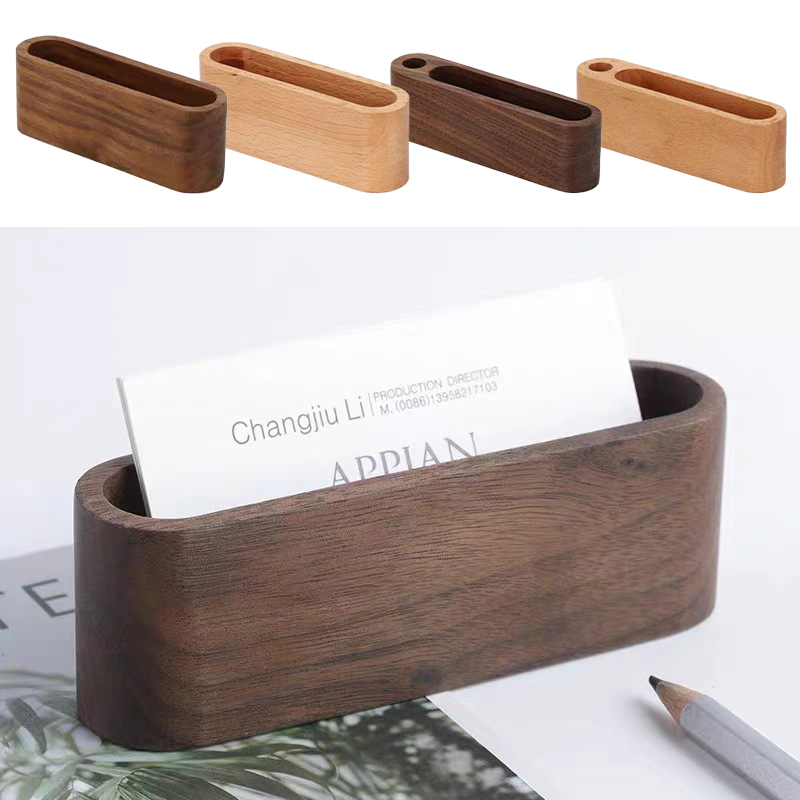 Business Card Holder Wooden Or - Korean Desk Setup recensie en prijs
