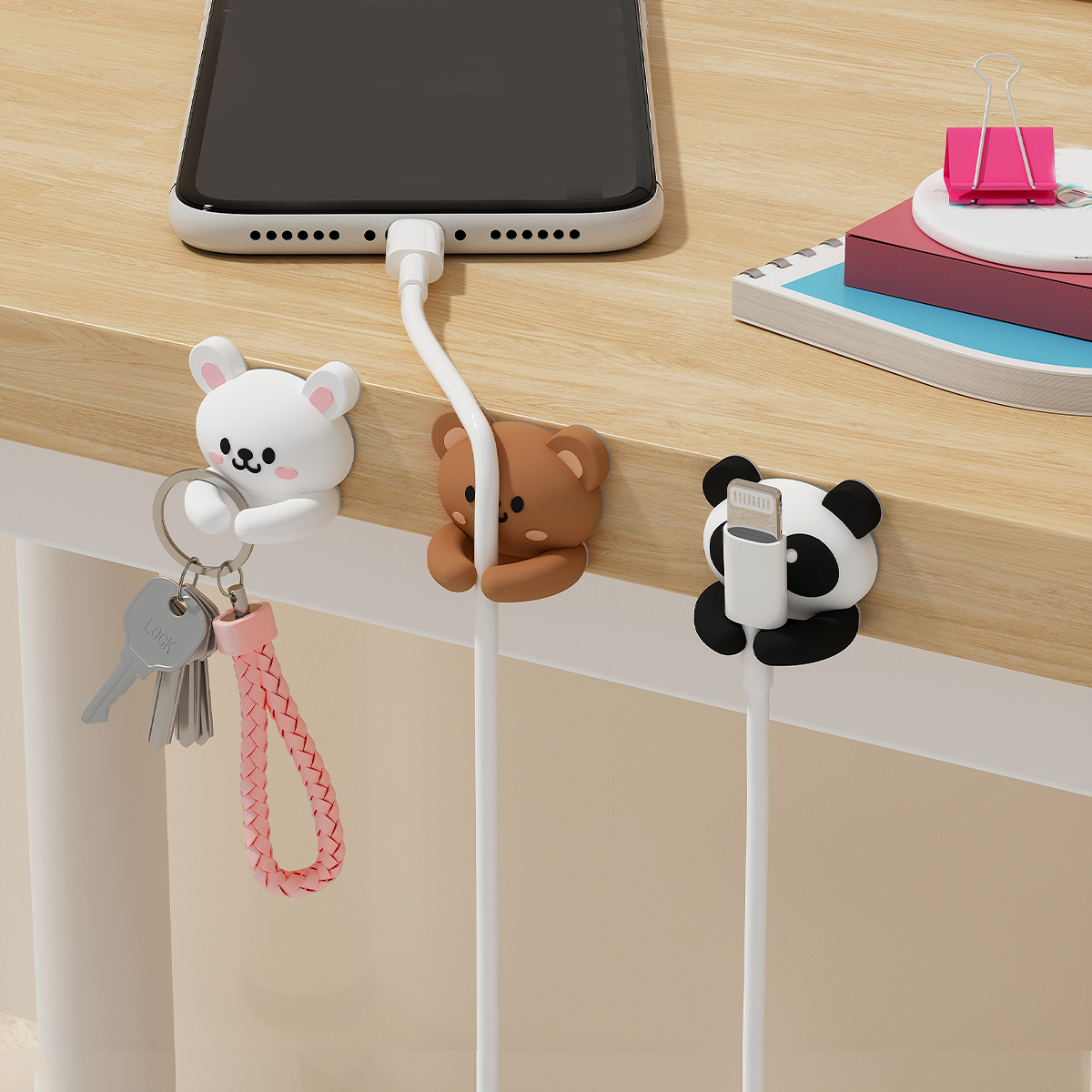 2/3pcs Cute Cartoon Desktop Ca - Desk Setup Cable Management recensie en prijs