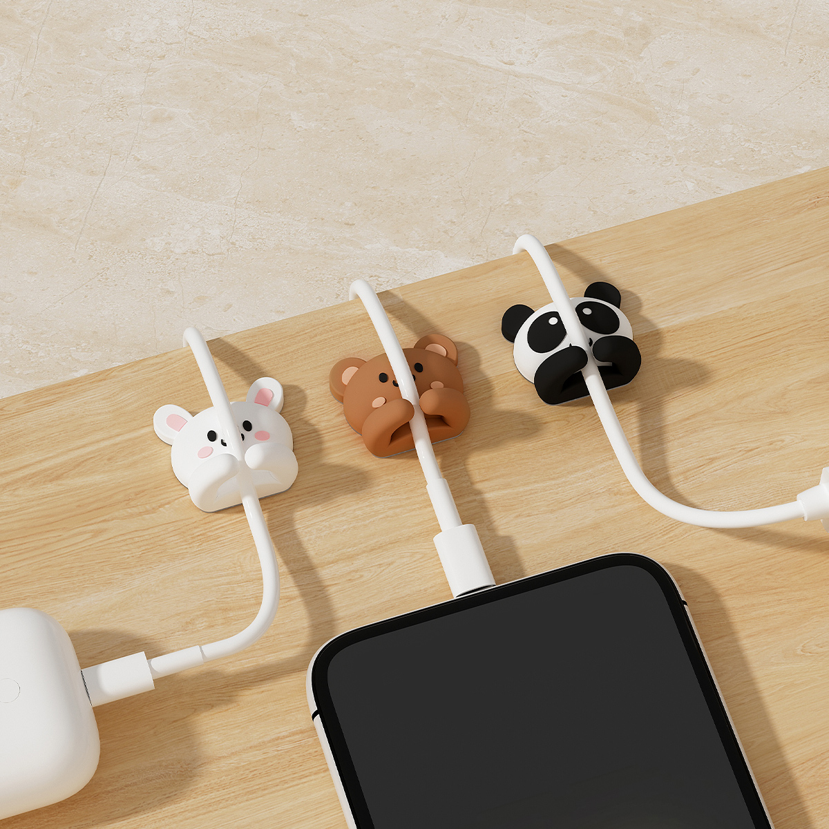 2/3pcs Cute Cartoon Desktop Ca - Desk Setup Cable Management recensie en prijs