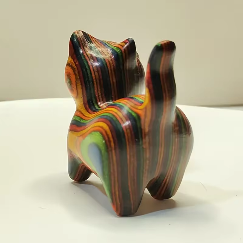 Hand-Painted or Carved Wood Ca - Desk Setup Wood recensie en prijs