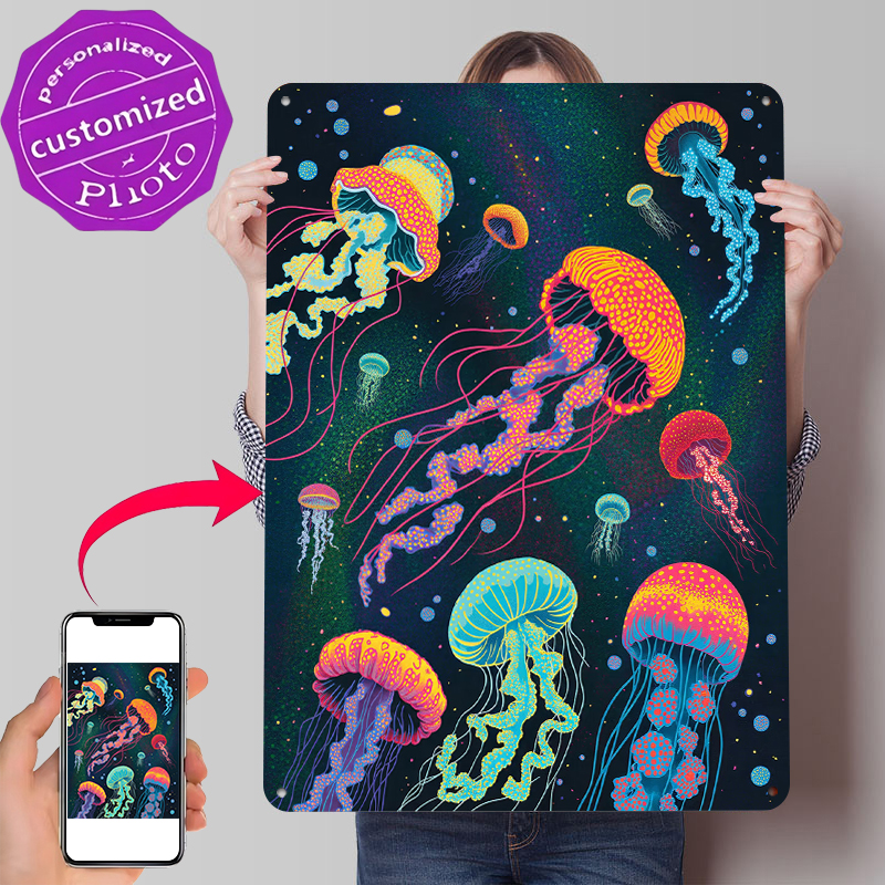 Vibrant Jellyfish in Cosmic Ba - Desk Setup Background recensie en prijs