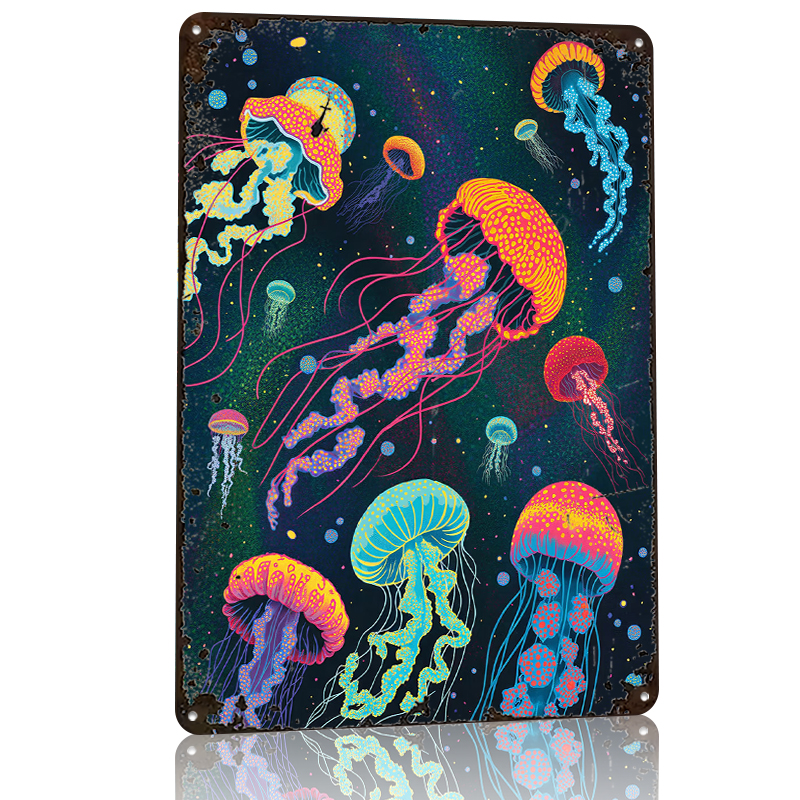 Vibrant Jellyfish in Cosmic Ba - Desk Setup Background recensie en prijs