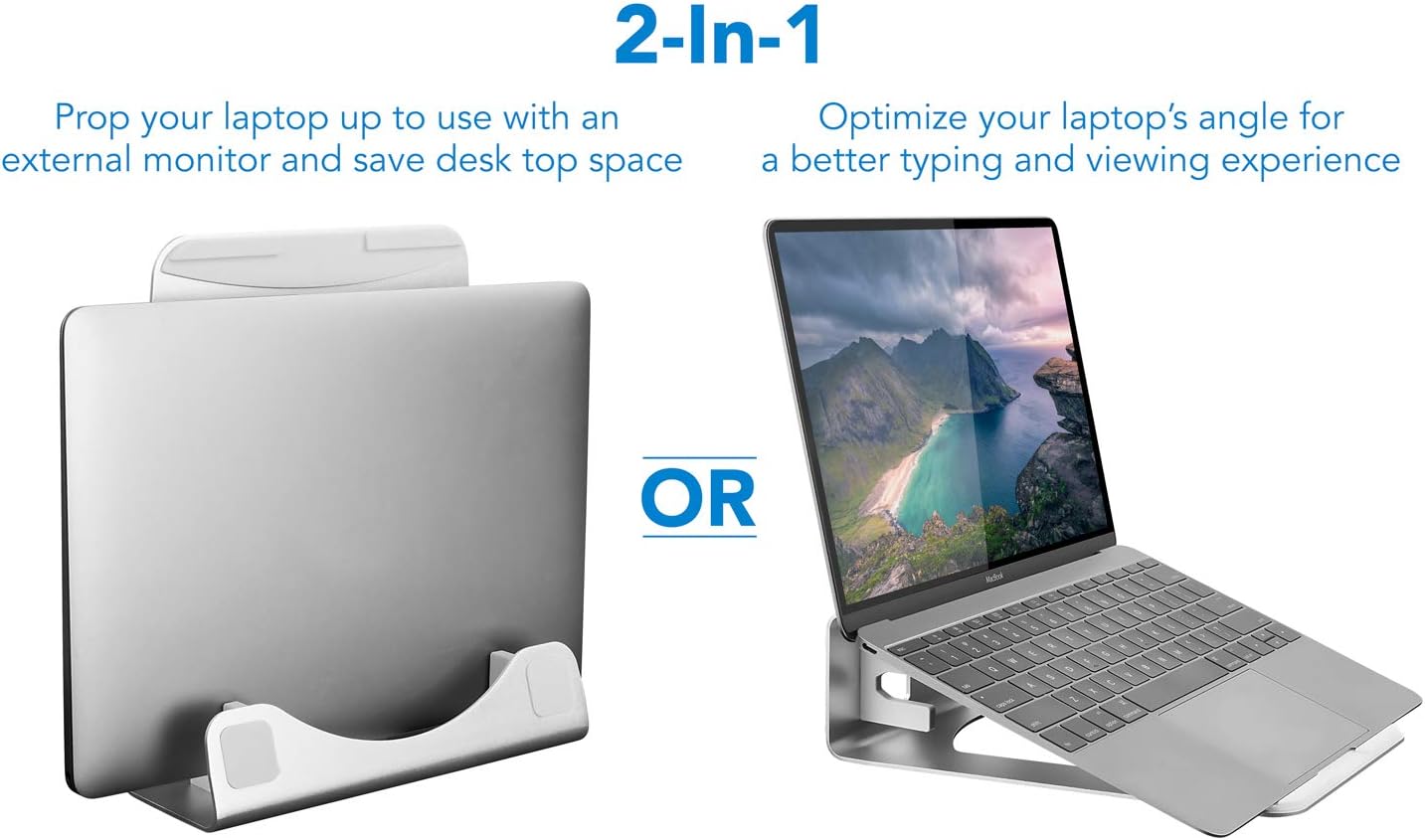 Vertical Laptop Stand for Desk - Desk Setup With Laptop And Monitor recensie en prijs