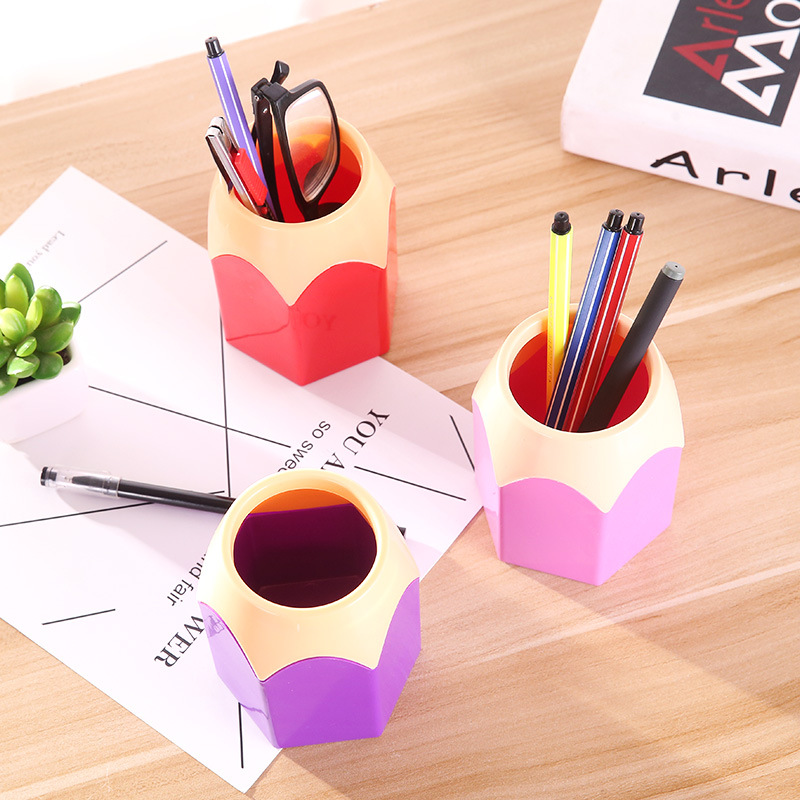 Cute Pencil Head Shape Pen Hol - Korean Desk Setup recensie en prijs