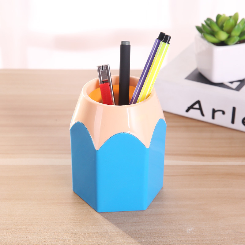 Cute Pencil Head Shape Pen Hol - Korean Desk Setup recensie en prijs