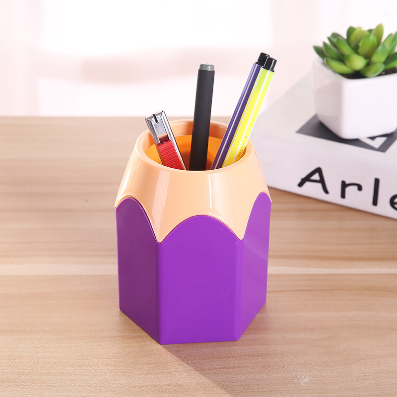 Cute Pencil Head Shape Pen Hol - Korean Desk Setup recensie en prijs