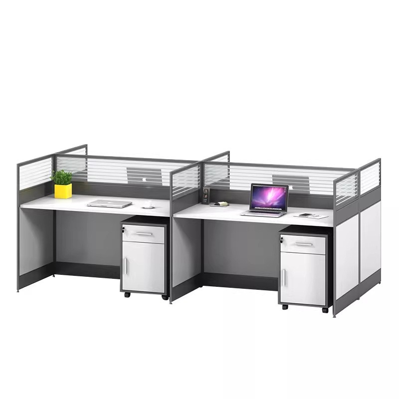 White Office Desk for 2 4 or 6 - L Shaped Desk Setup recensie en prijs