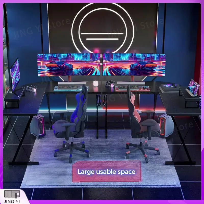 L Shaped Gaming Desk with Moni - Desk Setup Corner recensie en prijs