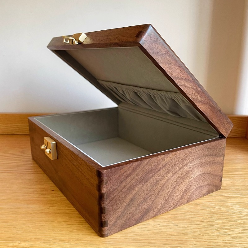 Walnut Wood Jewelry Box with L - Korean Desk Setup recensie en prijs