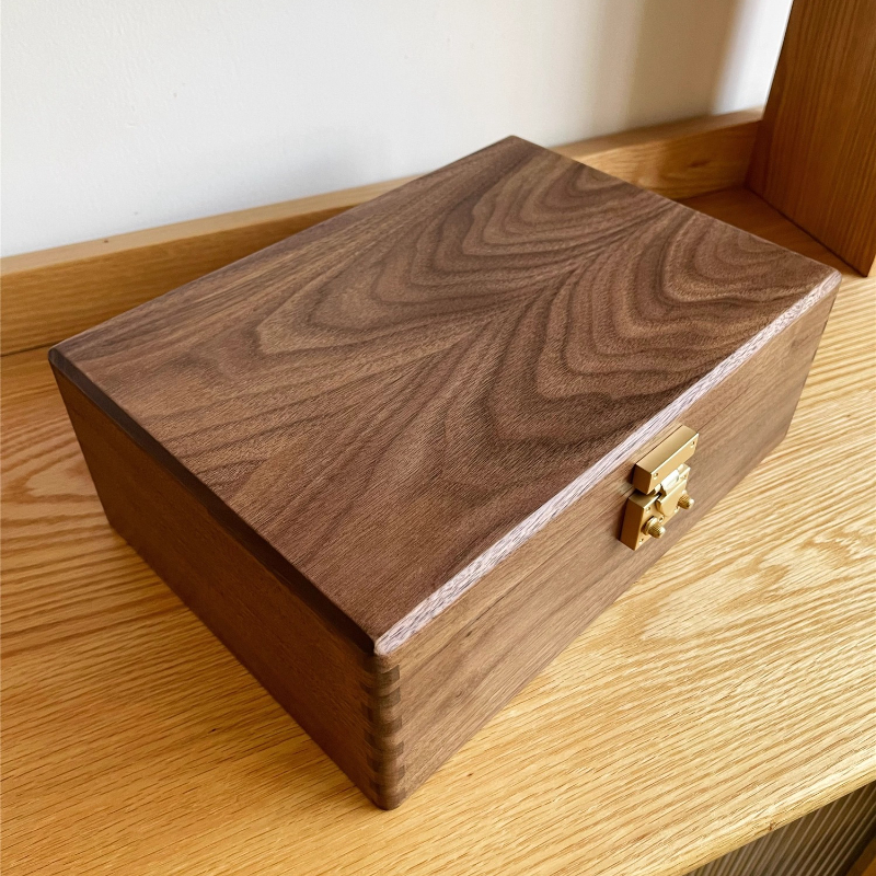 Walnut Wood Jewelry Box with L - Korean Desk Setup recensie en prijs