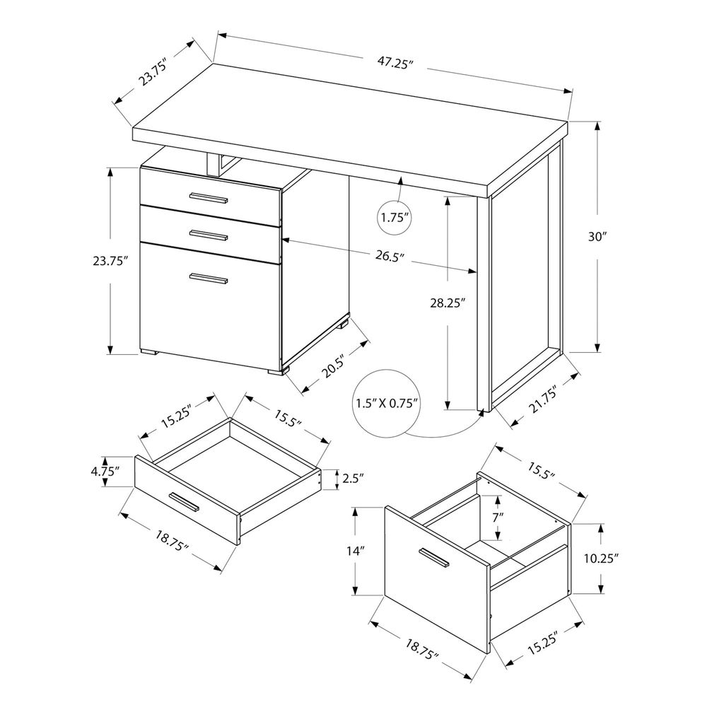I 7644 Computer Desk, Home Off - Work Desk Home Setup recensie en prijs
