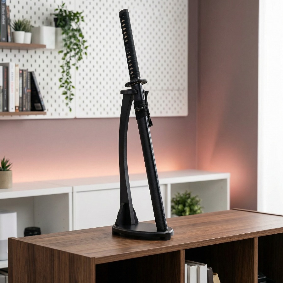 Vertical Katana Stand Sword Sh - Desk Setup Wood recensie en prijs