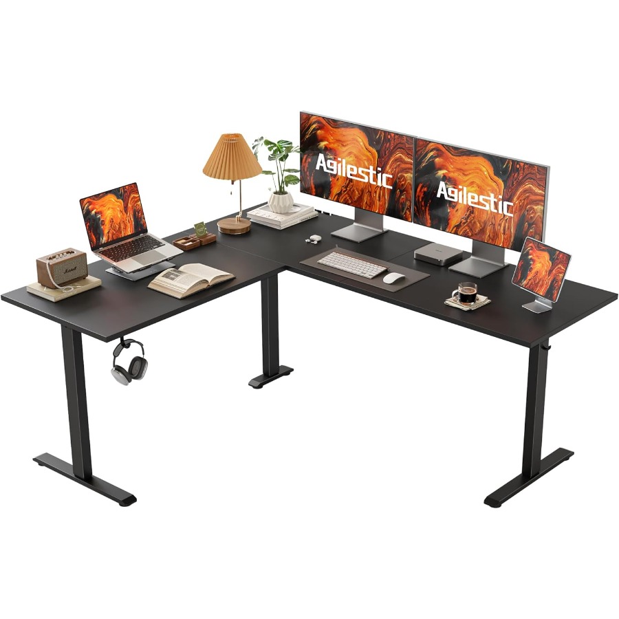 L Shaped Standing Desk Adjusta - Desk Setup Corner recensie en prijs