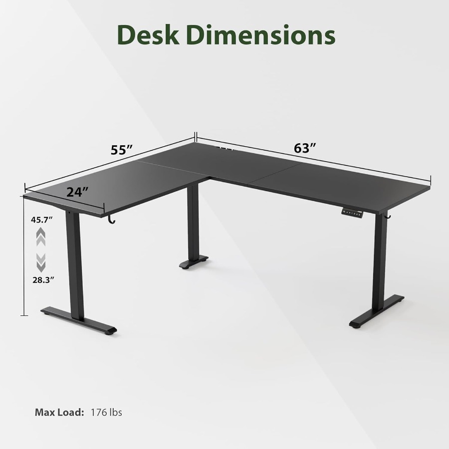 L Shaped Standing Desk Adjusta - Desk Setup Corner recensie en prijs
