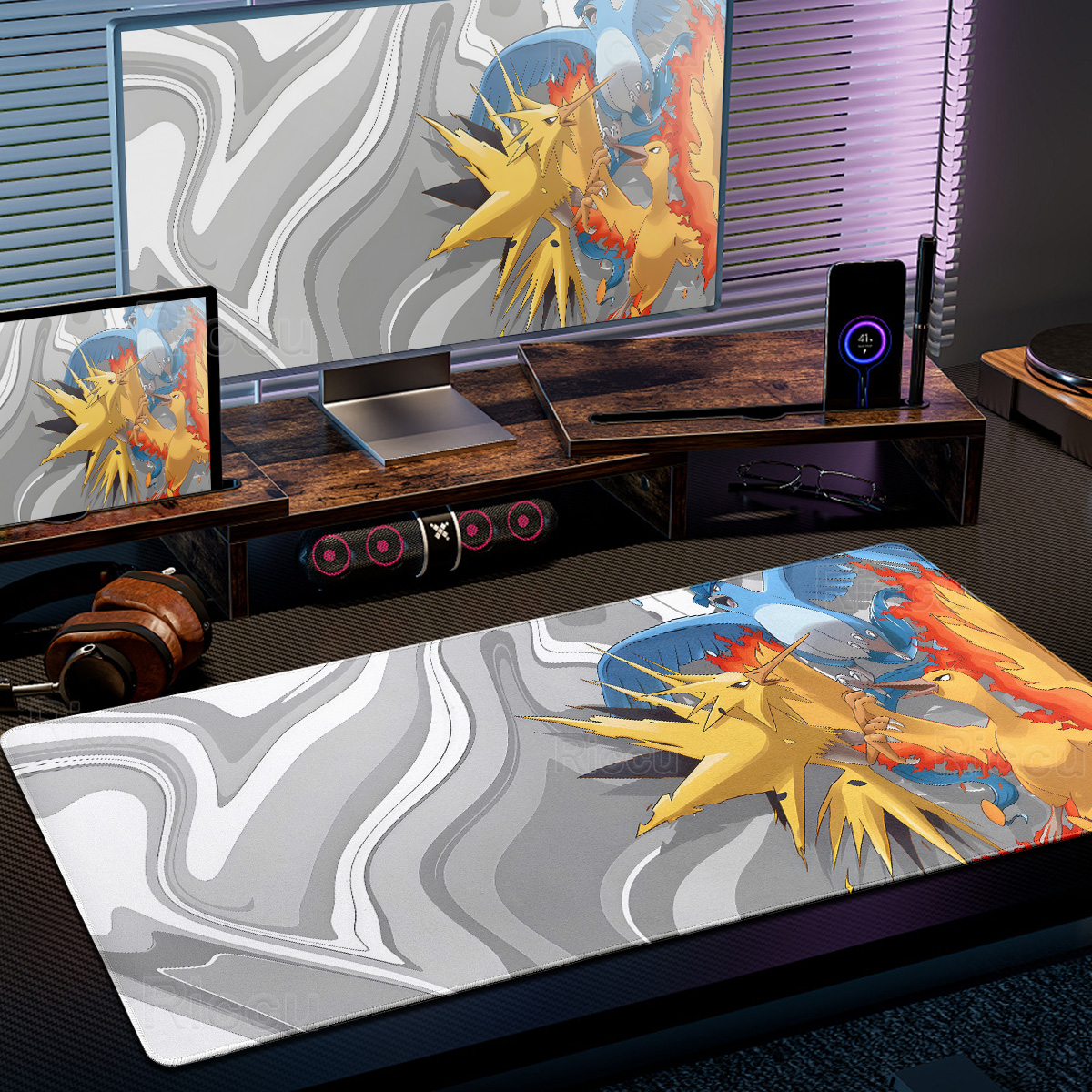 Anime Cartoon P-Pokémon Fluid  - Desk Setup Background recensie en prijs