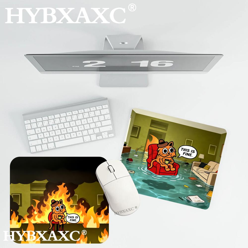 HYBXAXC This Is Fine Cat Meme  - Work Desk Home Setup recensie en prijs